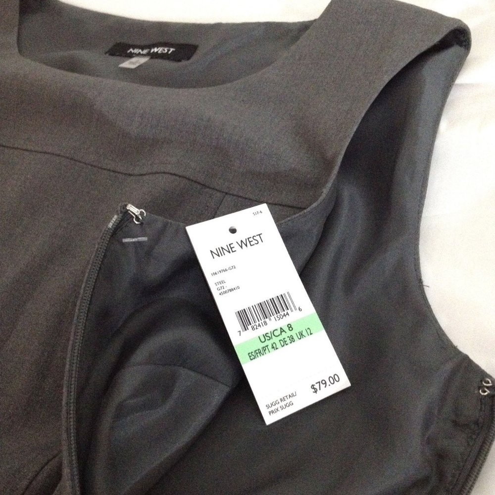 Nine West - Belted Fit & Flare Work Dress - Picture 7 of 8